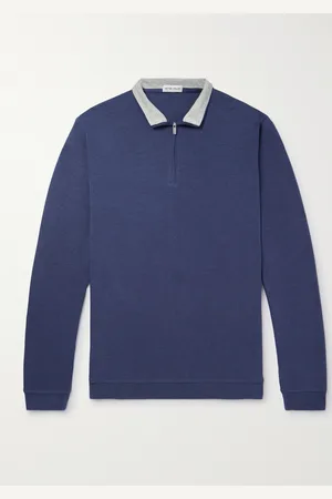 Peter Millar Crown Cotton-Blend Jersey Half-Zip Sweatshirt - Men - - S