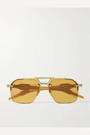 JACQUES MARIE MAGE Silverton Aviator-Style Silver- and Gold-Tone and Acetate Sunglasses - Men