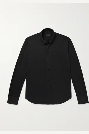 Tom Ford Button-Down Collar Silk and Cotton-Blend Shirt - Men - - IT 56