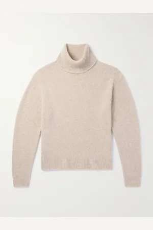 Tom Ford Ribbed Brushed Cashmere and Silk-Blend Rollneck Sweater - Men - - IT 52