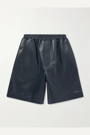Loewe Wide-Leg Logo-Embossed Leather Shorts - Men - - IT 52