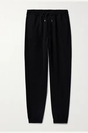 Saint Laurent Tapered Logo-Embroidered Cotton-Jersey Sweatpants - Men - - S