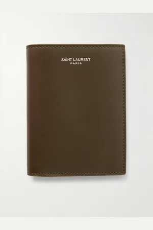 Saint Laurent Logo-Print Leather Bifold Wallet - Men