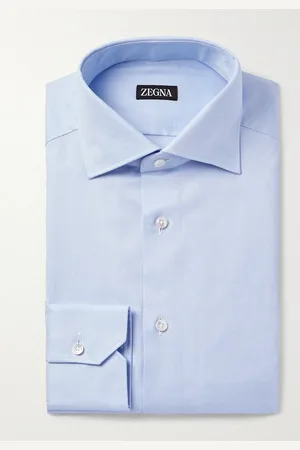 Ermenegildo Zegna Cutaway-Collar Cotton Oxford Shirt - Men - - EU 43