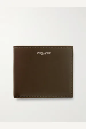 Saint Laurent Logo-Print Leather Billfold Wallet - Men