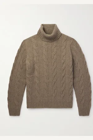 Loro Piana Napier Cable-Knit Cashmere Rollneck Sweater - Men - - IT 52