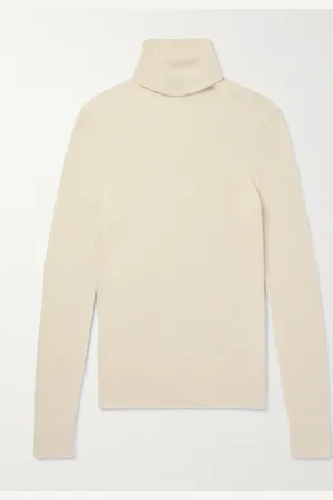 Tom Ford Slim-Fit Ribbed Wool, Silk and Cashmere-Blend Rollneck Sweater - Men - - IT 54