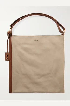 Saint Laurent Leather-Trimmed Canvas Tote Bag - Men
