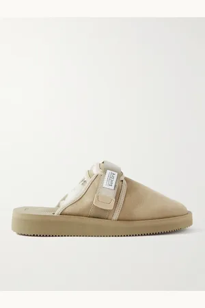 SUICOKE ZAVO-Mab Shearling-Lined Suede Mules - Men - - US 10