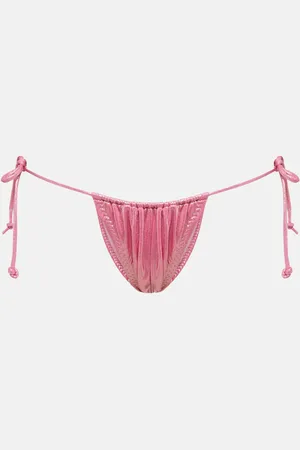 Norma Kamali Metallic triangle bikini