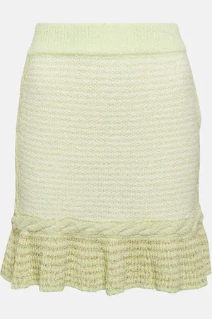 LOVESHACKFANCY Heiress high-rise tweed miniskirt