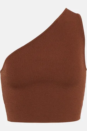 Staud Lexi ribbed-knit cropped top