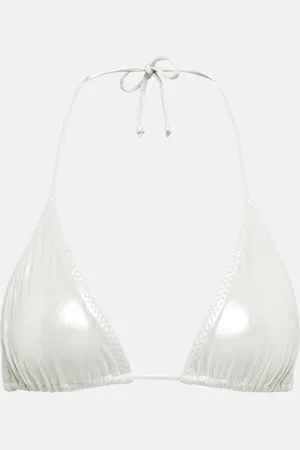 Norma Kamali Metallic triangle bikini