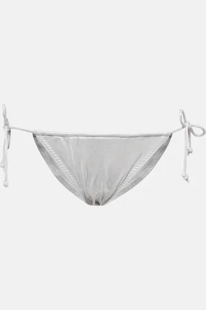 Norma Kamali Metallic triangle bikini