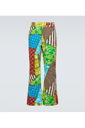 ERL Printed cotton-blend flared pants