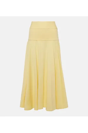 Plan C Pleated knit midi skirt