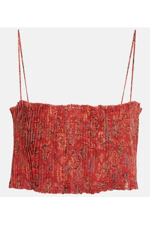 SIR Allegra floral ramie crop top