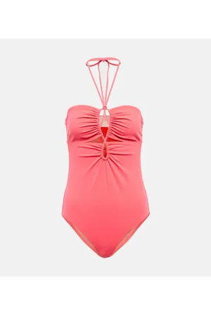 ULLA JOHNSON Minorca Maillot halterneck swimsuit