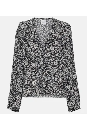 Marant Etoile Draped floral blouse