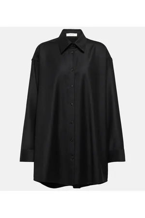 The Row Caroline virgin wool shirt
