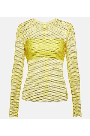 GIUSEPPE DI MORABITO Crystal-embellished mesh top