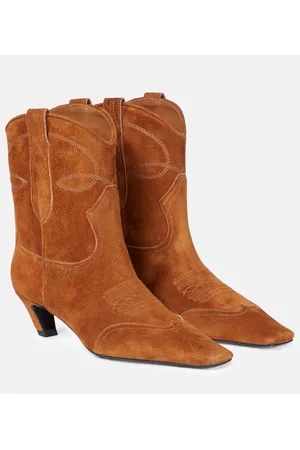 Khaite Dallas suede cowboy boots