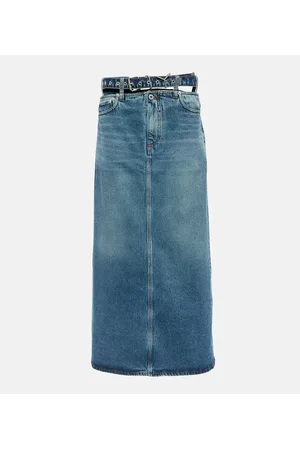 Y / PROJECT Y Belt denim maxi skirt