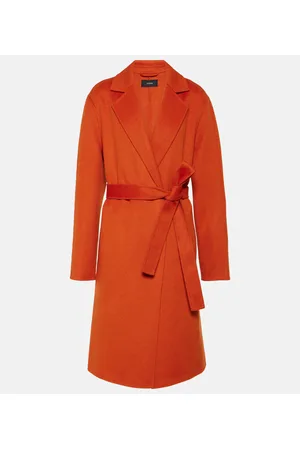 Joseph Cenda wool and cashmere wrap coat