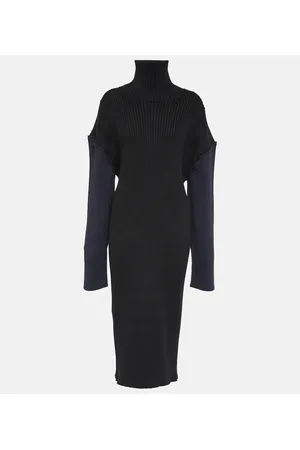 The Row Deela cotton and cashmere midi dress