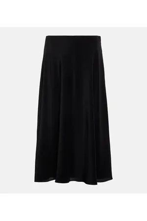 The Row Medela silk satin midi skirt