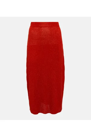Joseph Metallic knit midi skirt