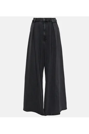 GIUSEPPE DI MORABITO Oversized pleated wide-leg jeans