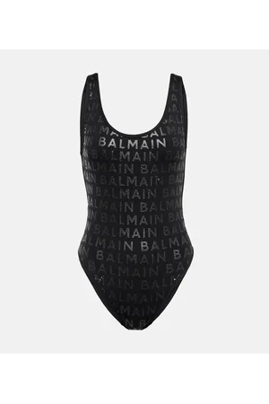 Balmain Logo printed swimsuit