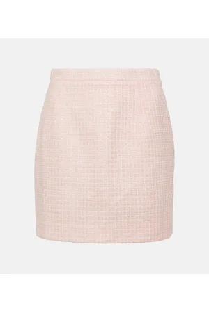 Alessandra Rich BouclÃ© tweed miniskirt