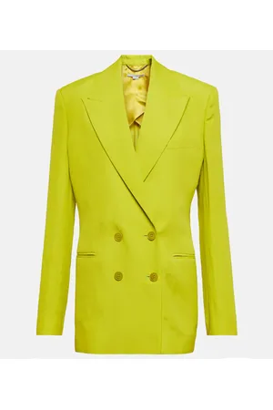 Stella McCartney Double-breasted linen-blend blazer