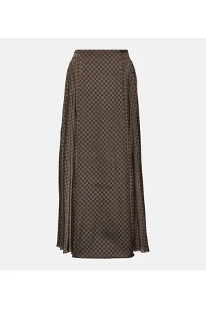 Balmain Monogram jacquard midi skirt