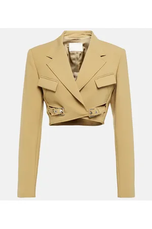 DION LEE Interlock belted cropped blazer