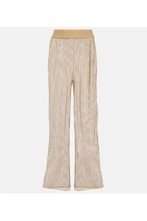Simkhai Sullivan crystal-embellished mesh pants