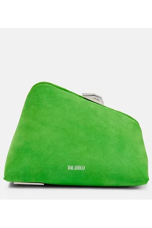 The Attico Midnight suede leather clutch