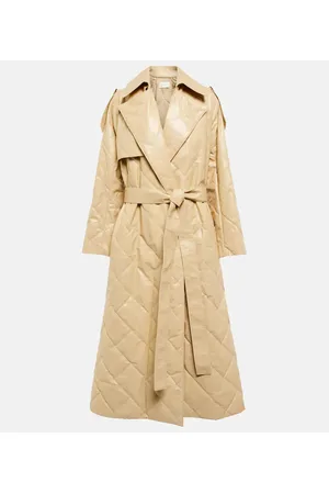 The Row Agathon quilted leather trench coat