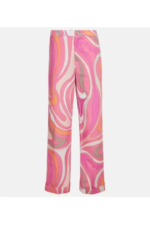 Puccini Marmo high-rise cotton straight pants