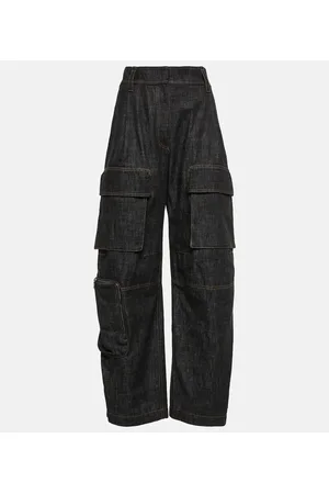 Brunello Cucinelli High-rise denim cargo pants