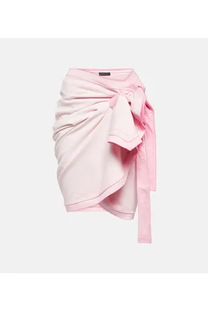 Y / PROJECT Embroidered cotton terry miniskirt