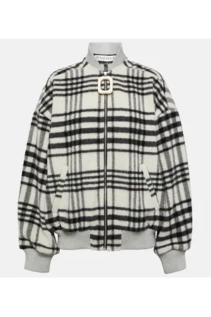 J.W.Anderson Checked wool-blend bomber jacket