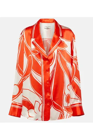 SIR Ramona printed silk satin shirt