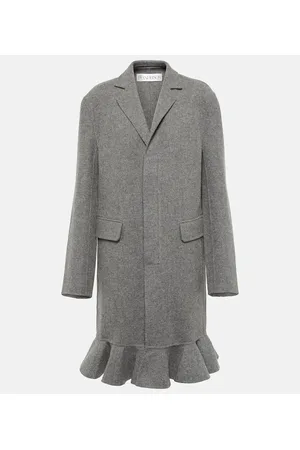 J.W.Anderson Ruffled wool blend coat