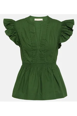 ULLA JOHNSON Luise cotton poplin top