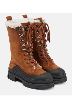 Jimmy Choo Aldea shearling-lined suede hiking boots