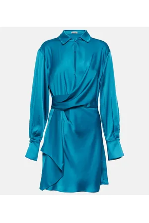 Simkhai Talit satin wrap minidress