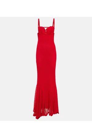 BLUMARINE Crochet maxi dress